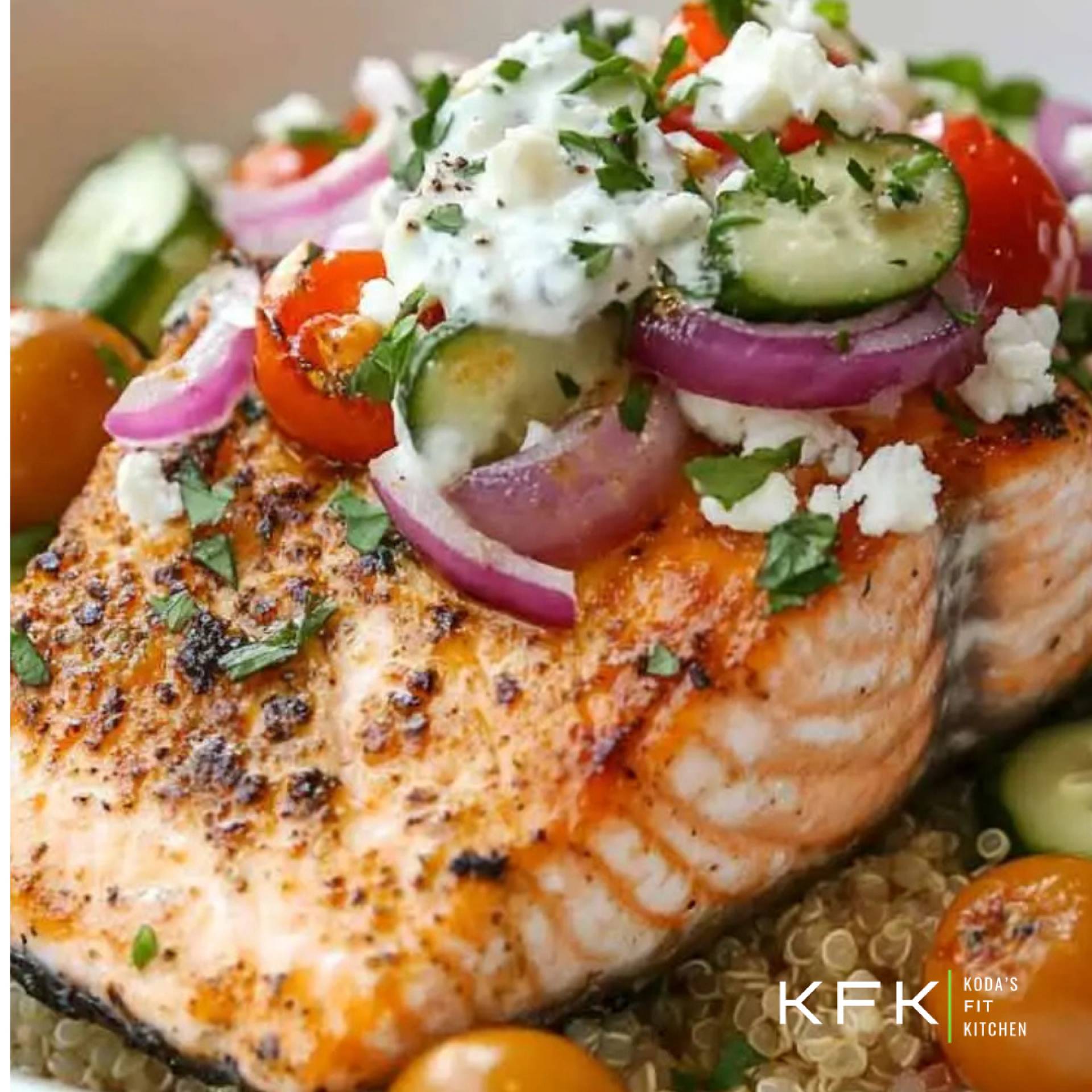 Mediterranean Salmon Bowl