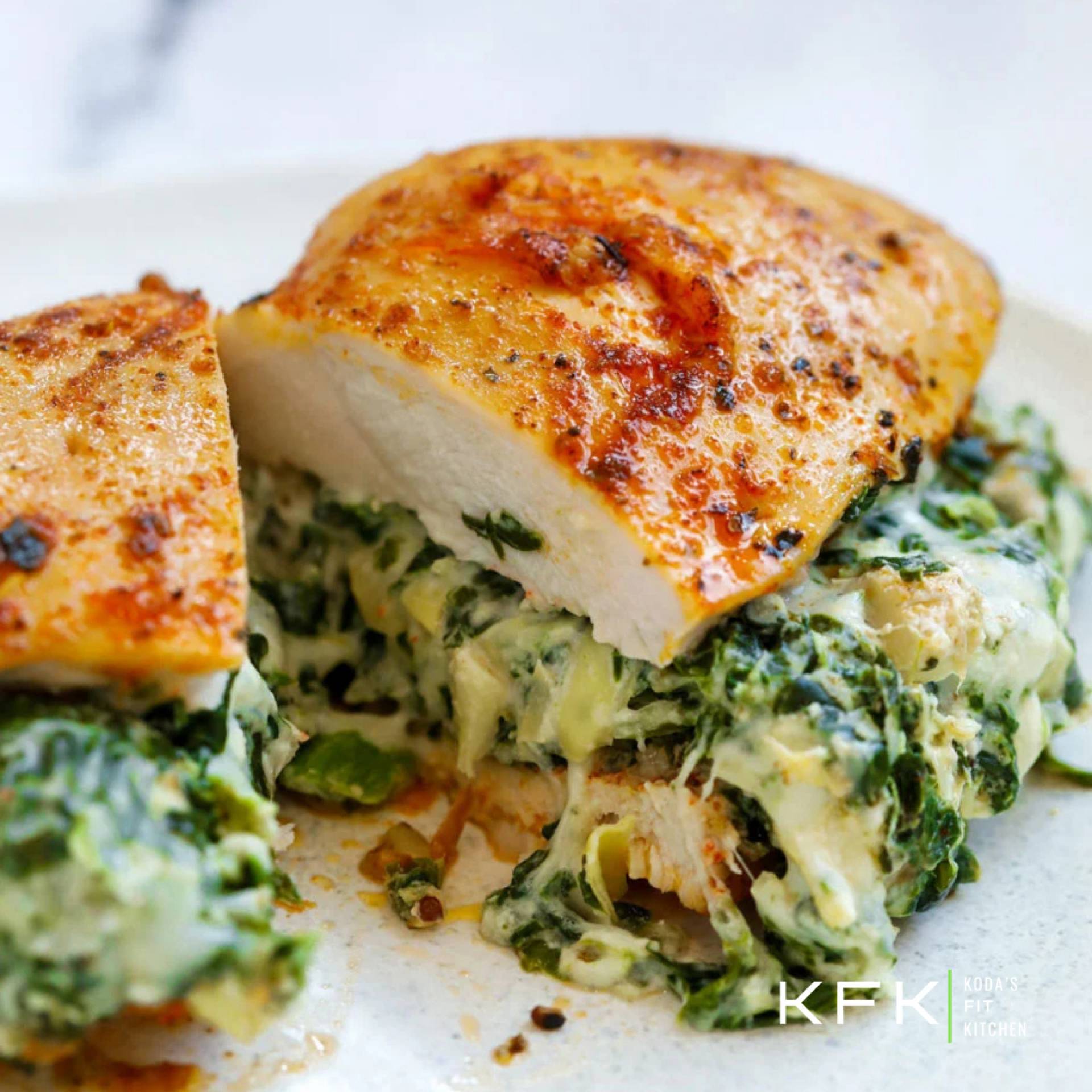 Spinach & Artichoke Stuffed Chicken