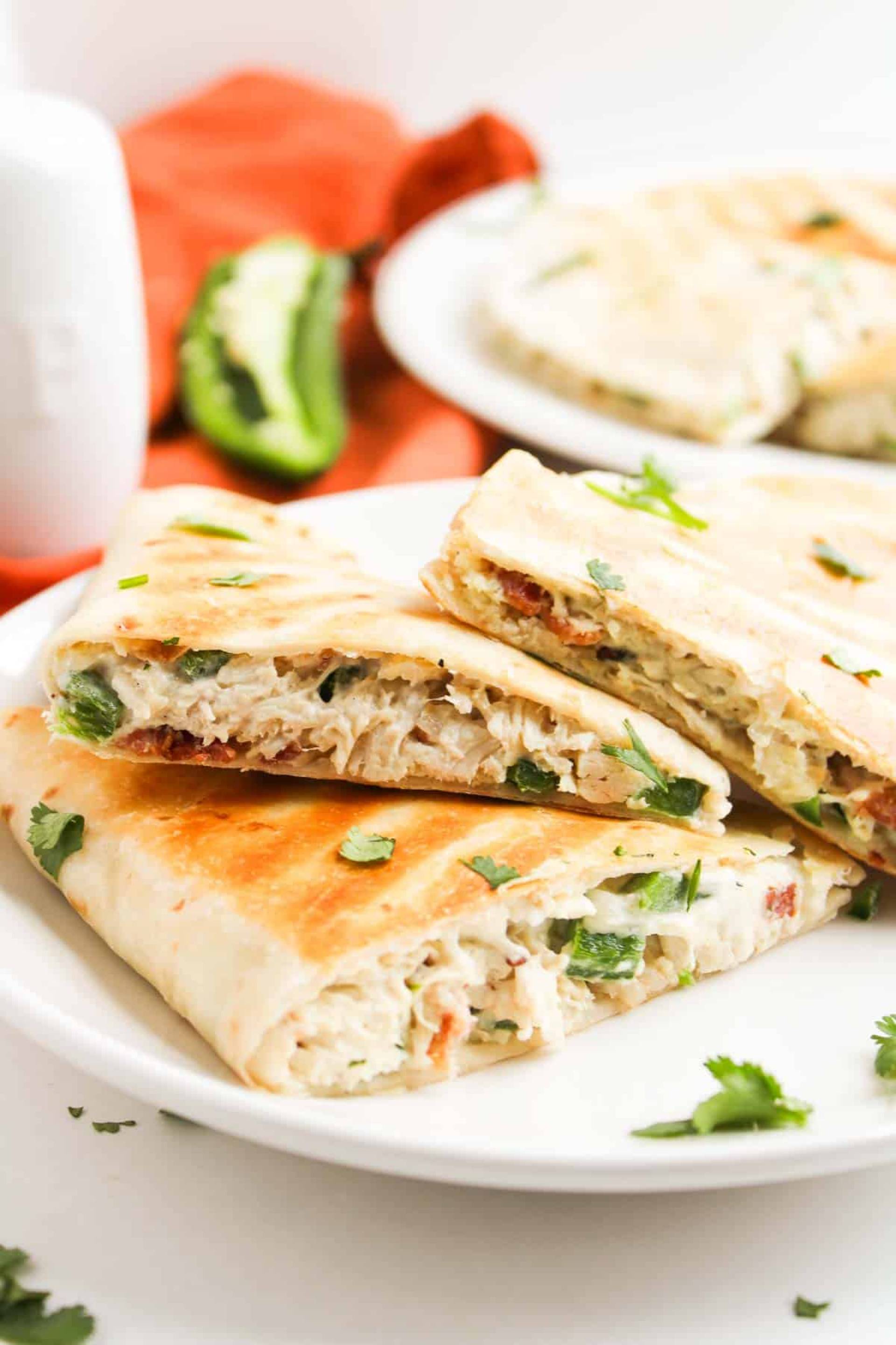 Chicken Jalapeño Popper Quesadilla